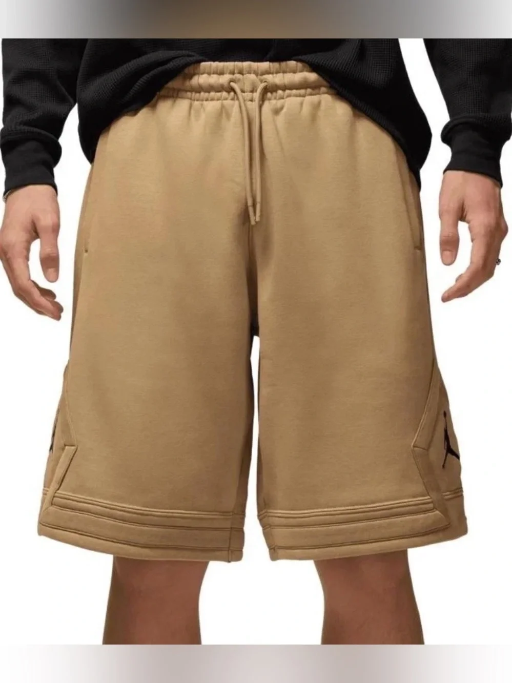 Jordan Brooklyn Fleece Tan Oversized Fit Jumpman Shorts Men’s Medium NWT